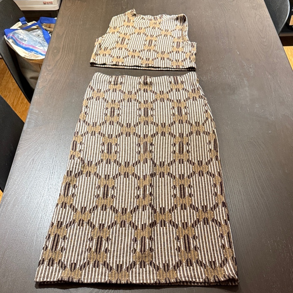 Elegant Patterned Two-Piece from Anthropologie